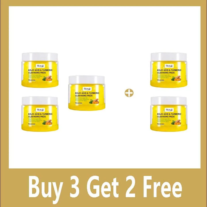 Turmeric Kojic Acid Cleansing Pads Exfoliating Pads Removing Dead Skin Shrink Pores Smooth Brightening Skin Face Cleansing
