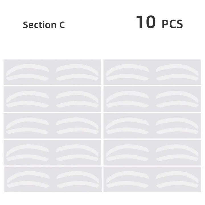 10Pcs Disposable Eyebrow Stencil Sticker Grooming Brow Shaper Template Eyebrow Tattoo Tint Airbrush Auxiliary Make Up Tool