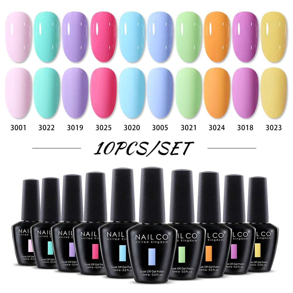 NAILCO Top Coat Base Coat Magic Remover Lacquer UV Color Gel Nail Polish Esmalte Soak Off Semi Permanente Vernis Nails Art Tips