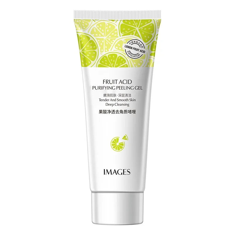 Fruit Acid Peeling Gel Facial Cleansing Exfoliating Peeling Scrub Cream Deep Clean Moisturizing Blackhead Removal Face Cleanser