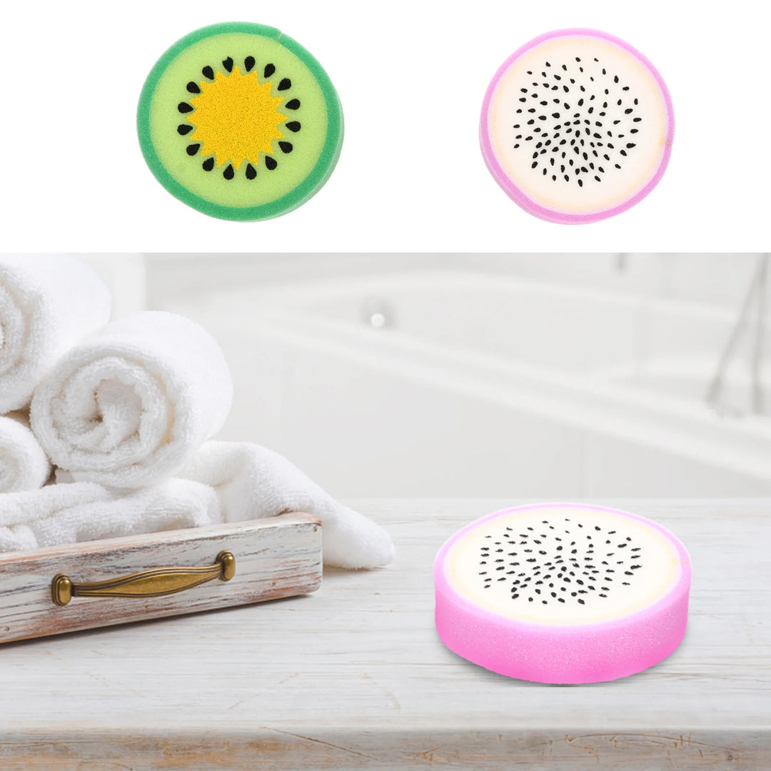 4 Pcs Fruit Bath Sponge Lovely Baby Shower Gel Kids Scrubbers Shaped Miss Childrens Bombs Bushing（random color）