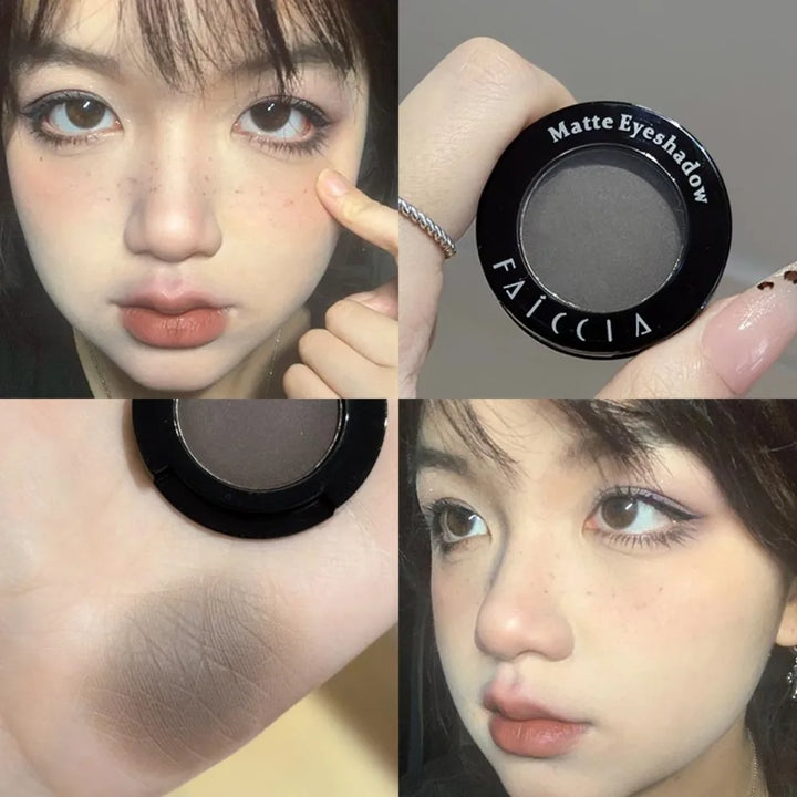 Eyeshadow Illuminator Matte White Highlighter Brighten Palette Lasting Shimmer Glitter Highly Pigmented Monochrome Eyes Makeup