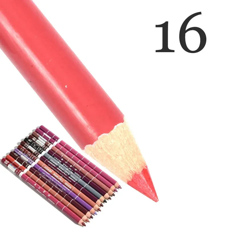 28-Colors Waterproof Lip Liner Matte Nuede Red Long Lasting Makeup Pens Non-stick Cup Lipstick Women Party Makeup Lip Cosmetics