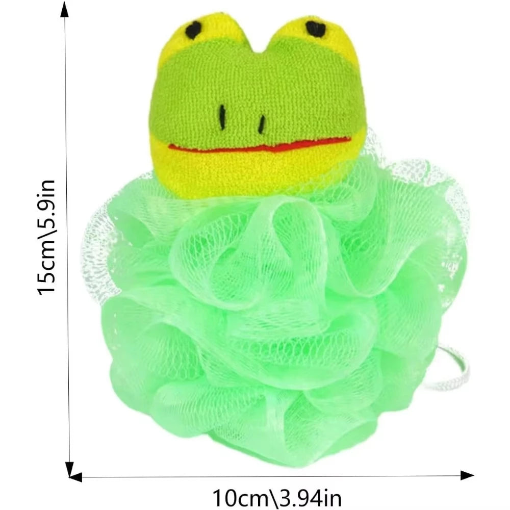 Bath Sponges Animal Kids Loofah Bath Pouf Mesh Animal Toy Bath Sponge Colorful Cartoon Body Scrubber Balls Shower Mesh for Kids