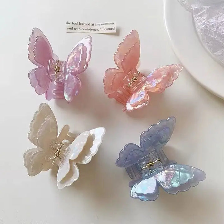 New Fairy Acetate Butterfly Claw Clip Female Elegant Colorful Bow Crab Shark Hair Clips Hairpins For Women Girl Hair Accessories