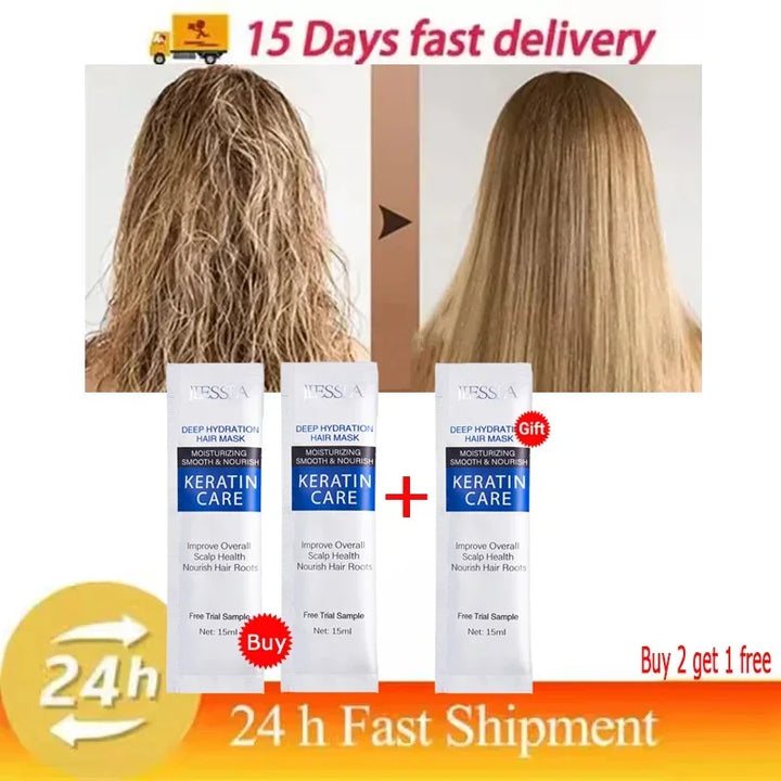 Magical Keratin Hair Mask 5 Seconds Repair Damaged Frizzy Hair Soft Smooth Shiny Nutrition Deep Moisturize Nourishing Hair Care