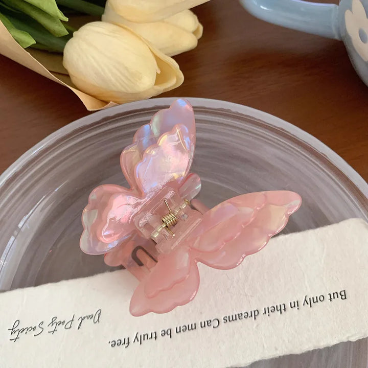 New Fairy Acetate Butterfly Claw Clip Female Elegant Colorful Bow Crab Shark Hair Clips Hairpins For Women Girl Hair Accessories