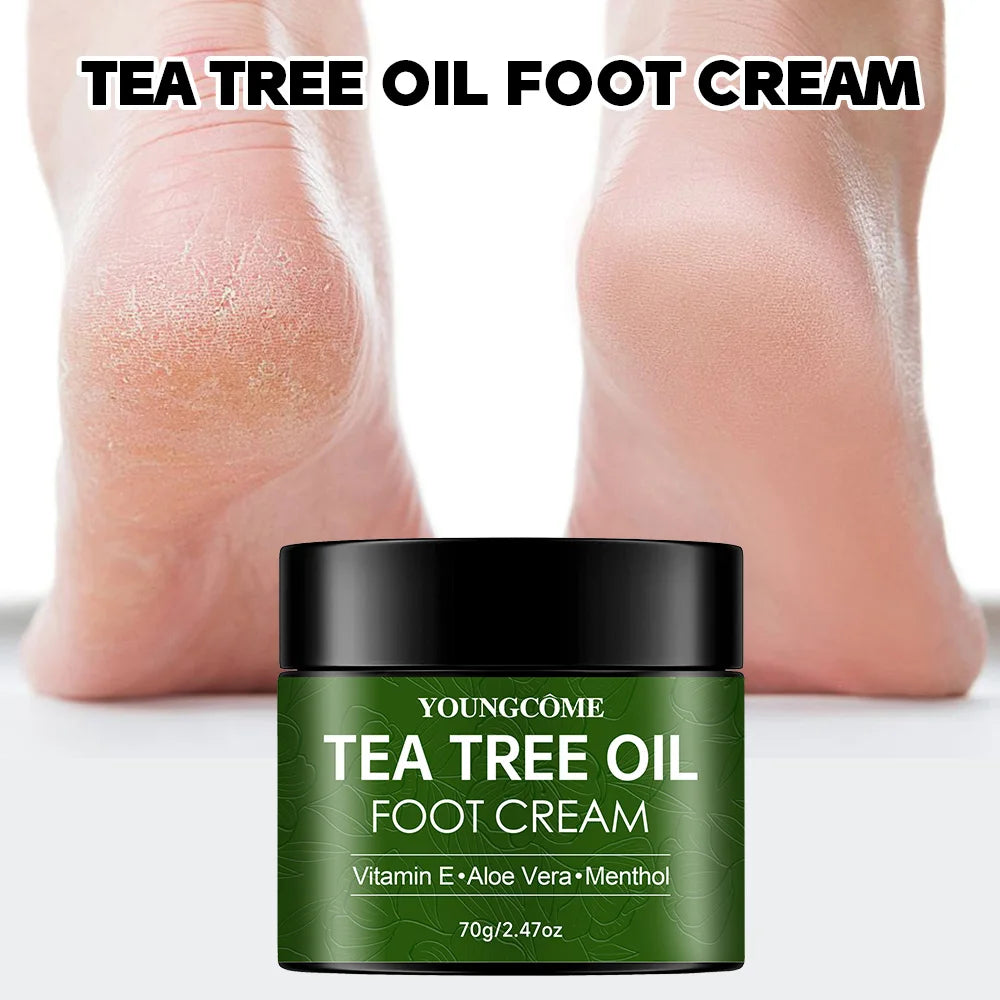 Tea Tree Foot Cream Heel Cracking Repair Products Exfoliation Dead Skin Removal Softening Moisturize Smooth Skin Care new