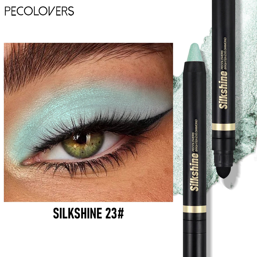 Double-head Eyeshadow Stick,Waterproof,Smudge-Proof Eyeliner, Multi-Color Shimmer Palette,Easy Application for Eyes Contouring