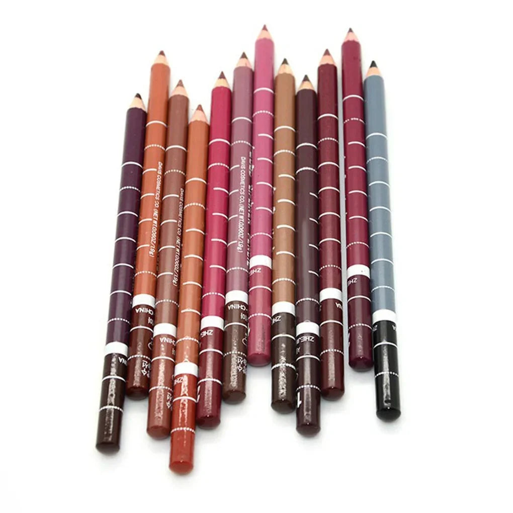 Make up 12 Color Waterproof Lip Liner Lipstick Pencil Professional Long Lasting Eyeliner Lipliner Lips PenMakeup Tools For Women
