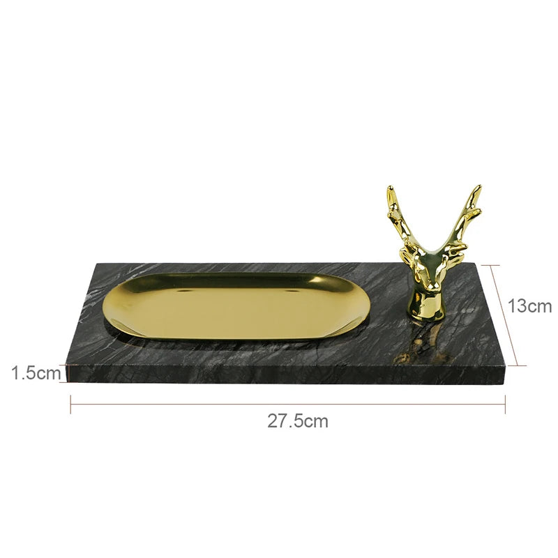Tree Black Natural Marble Set for Bathroom Luxury Toothbrush Holder Soap Dispenser Soap Dish Tray Bathroom Accessories Sets