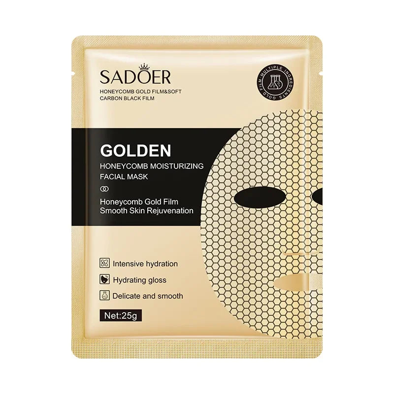 20pcs SADOER 24K Gold Moisturizing Facial Masks skincare Firming Nourishing Smooth Skin Rejuvenation Face Mask Sheets Mask