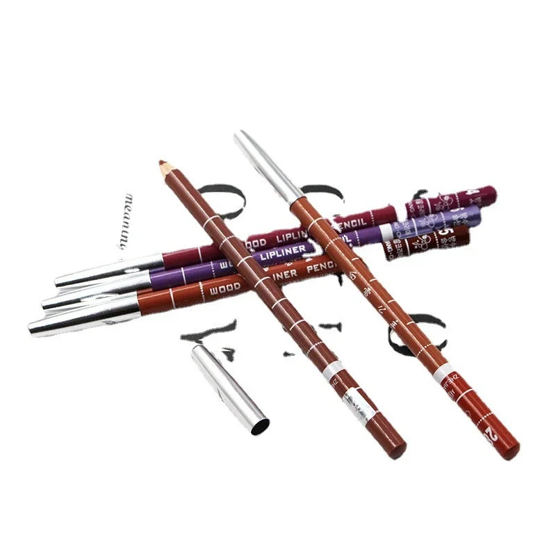 28-Colors Waterproof Lip Liner Matte Nuede Red Long Lasting Makeup Pens Non-stick Cup Lipstick Women Party Makeup Lip Cosmetics