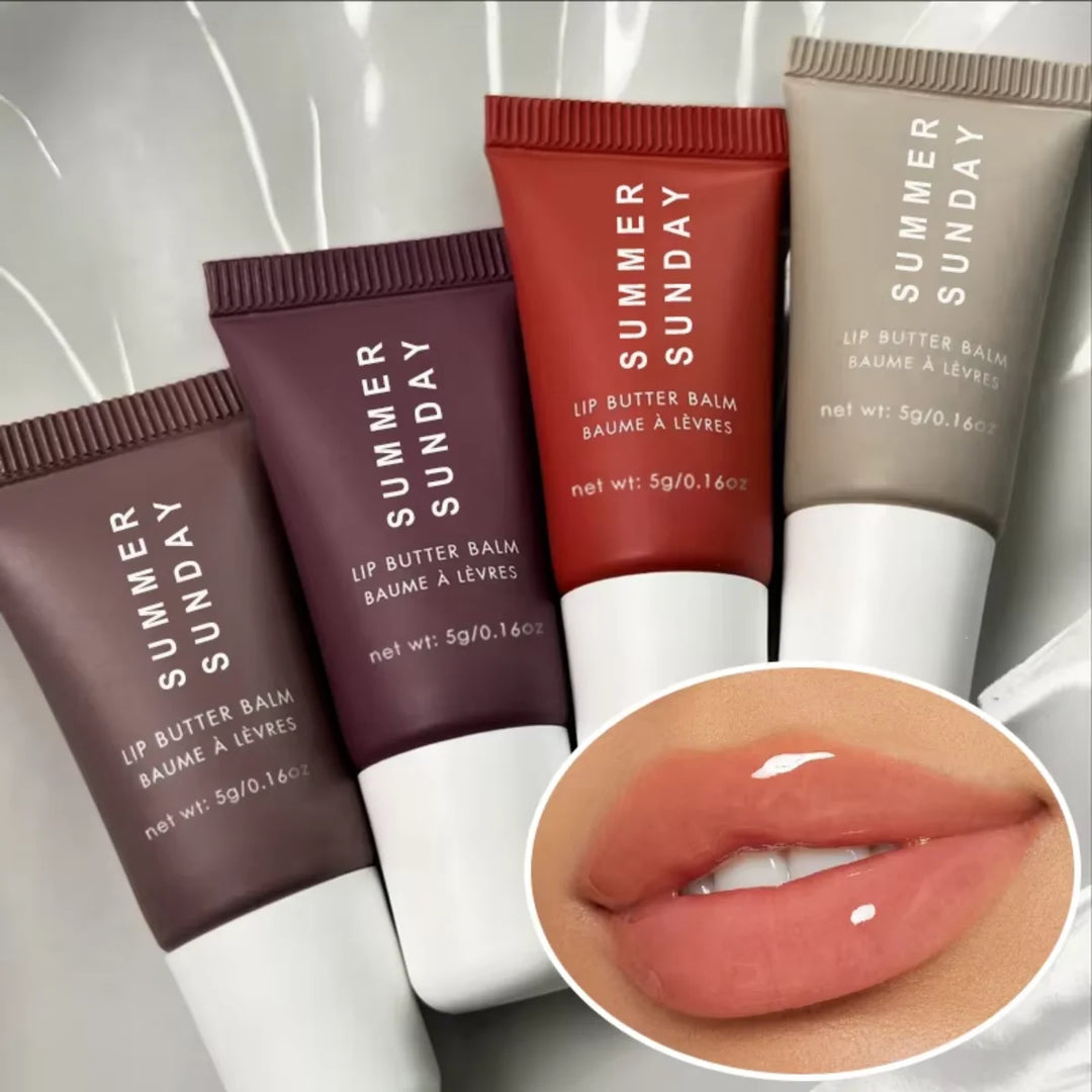 4 Pcs Summer Fridays Mini Lip Butter Balm Set Moisturizing Vanilla Beige Brown Sugar Makeup Fast Ship Gift Kit