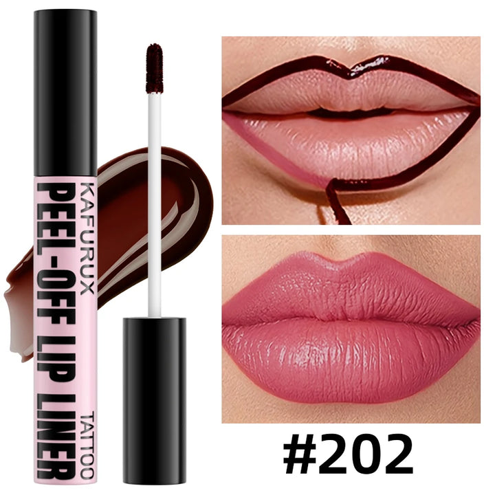 1PC Waterproof Lip Liner Peel Off Lipgloss Long Lasting Matte Lip Tint Pink Brown Contour Tear-off Lip Makeup Lips Stain Gifts
