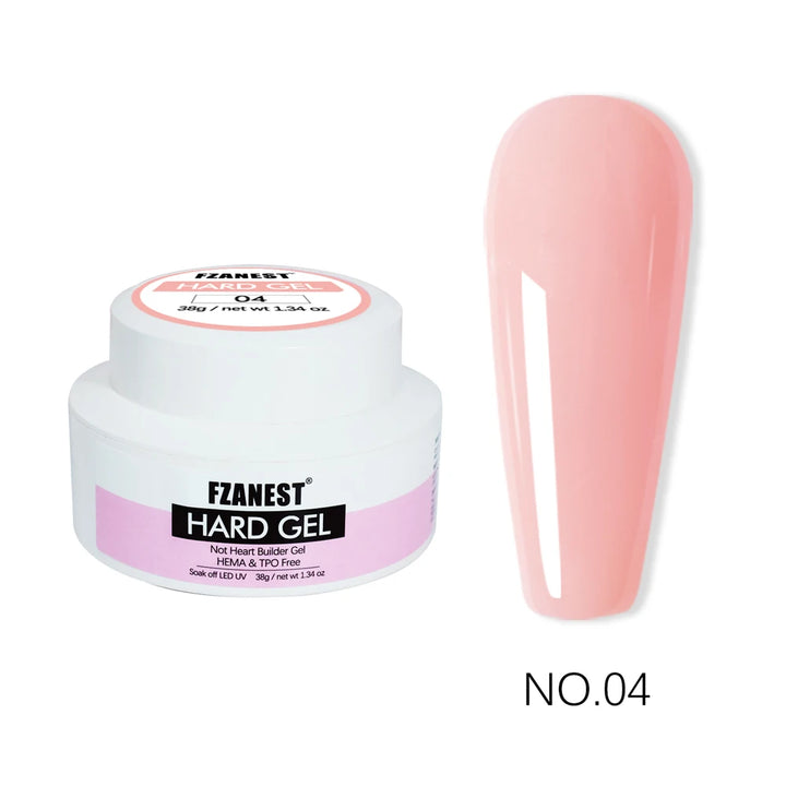 FZANEST HEMA FREE No Heat Nude Pink Builder Nail Gel Painless Hard Gel 9 Colors Sculpting Overlay UV Led Strengthener Extensions
