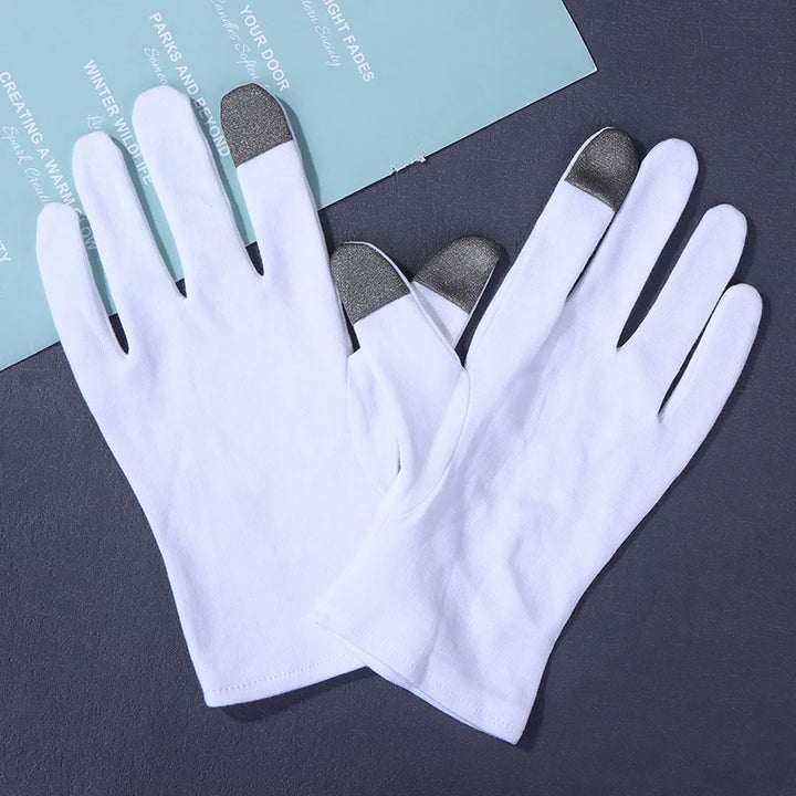Soft Cotton Moisturizing Gloves For Dry Cracked Hands Bedtime Spa Treatment Lotion Locking Exfoliating