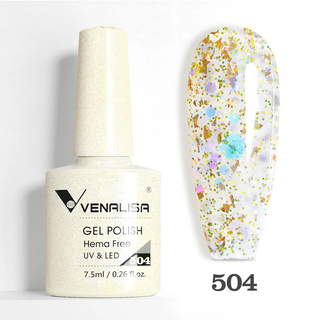 Venalisa HEMA TPO FREE Nail Gel Polish Glitter Gorgeous Full Coverage Soak Off UV LED French Nail Jelly Pink Nude Collection