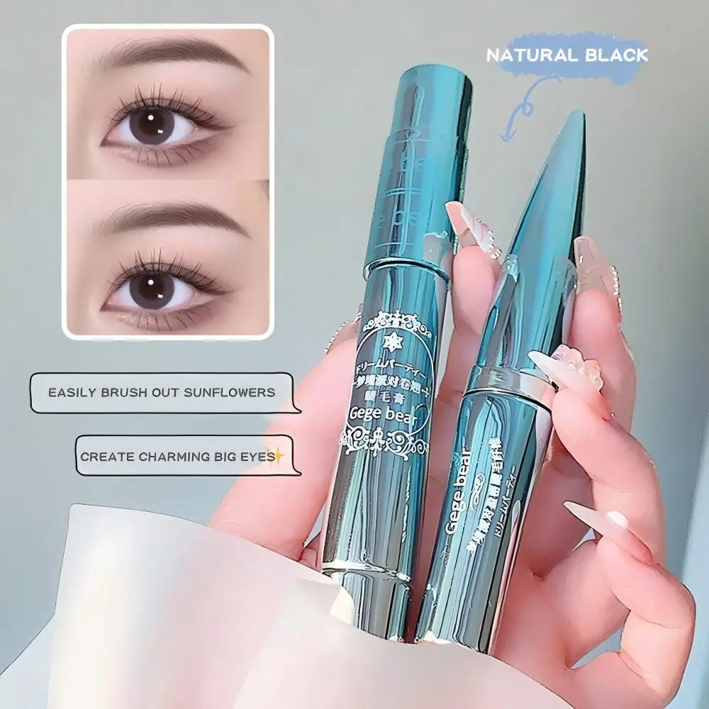 Gege Bear Dream Party Curly Black Sun Flower Mascara Cute Design All Day Long-Wearing Lash-Lengthening Thick Volume Eyelashes