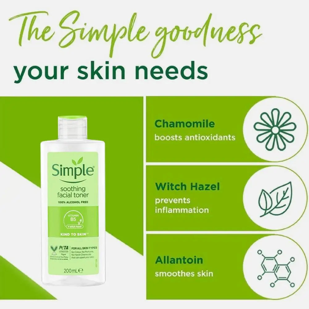 200ml Toner Hydrating Moisturizing Soothing Sensitive Skin Facial Essence Water Balance pH Pore Refining Skin Care Treatment