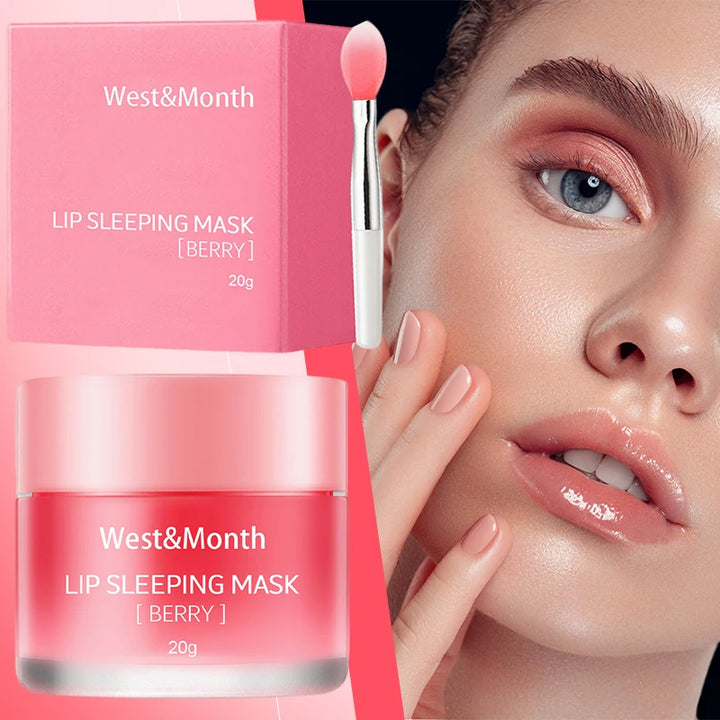 West&Month Repair Lip Sleeping Mask Moisturizing & Nourishing Night Repair Peeling Lip Mask Light Lip Lines Lipstick 20g
