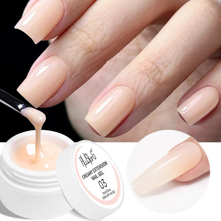 15ml Extension Gel Nail Polish Hard Jelly Build Nail Gum Clear Nude Natural Color French Soak Off UV Construction Gel