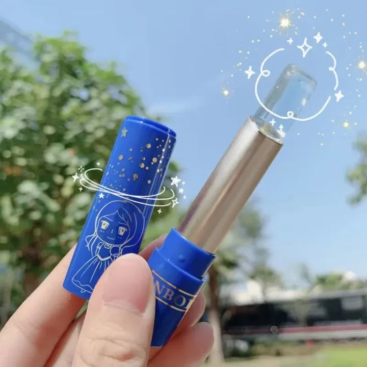 Princess Crystal Temperature Change Moisturizing Lipstick Star Brilliant Jelly Shinny Lip Balm Long-lasting Lip Oil Care Makeup