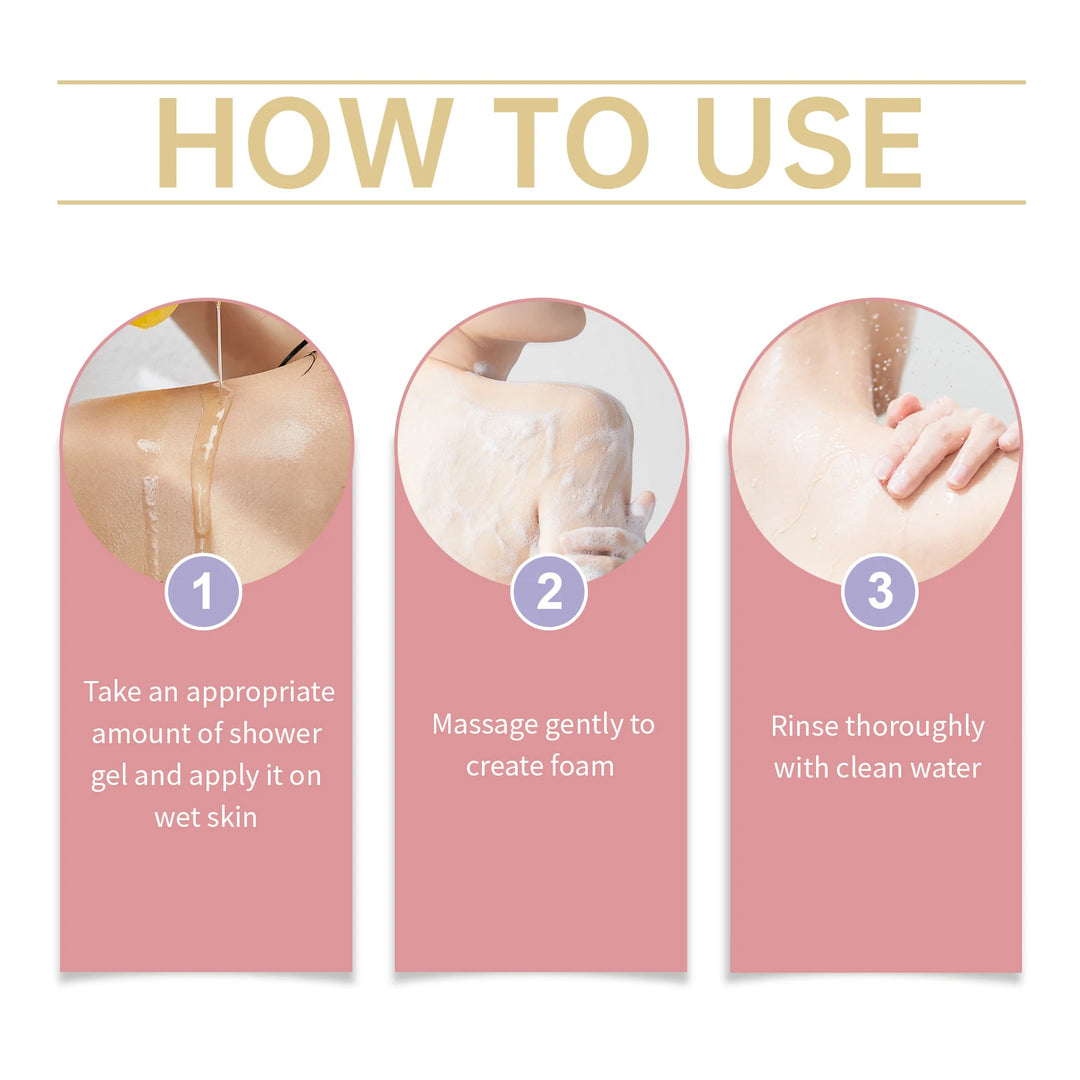 Viareline Fragrance Shower Gel Deep Clean Dirt Moisturizing Nourishing Floral Scent Reduce Dryness Roughness Body Skin Shampoo