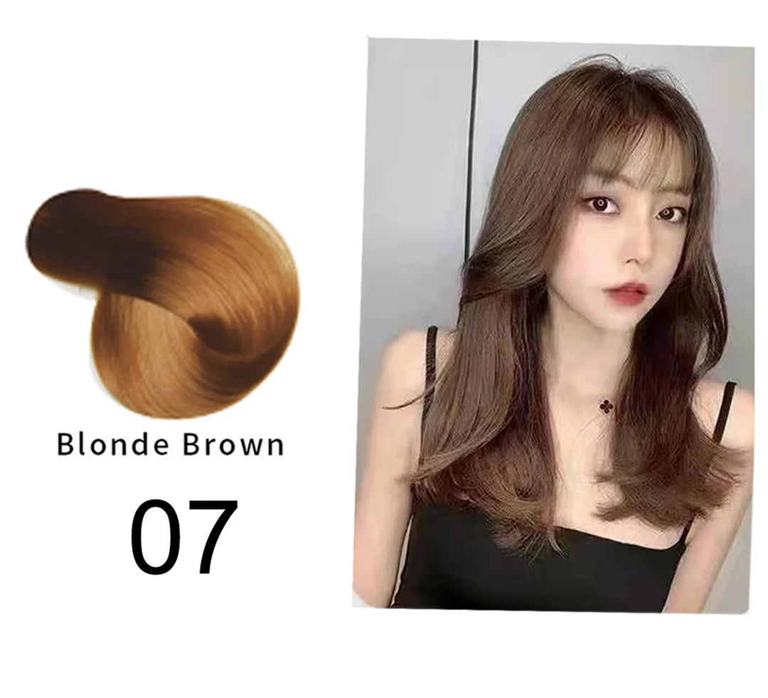 Mokeru Natural Organic Brown Hair Color Permanent Hair Coloring Shampoo Long Lasting Hair Dye Shampoo For Women Professional Dye