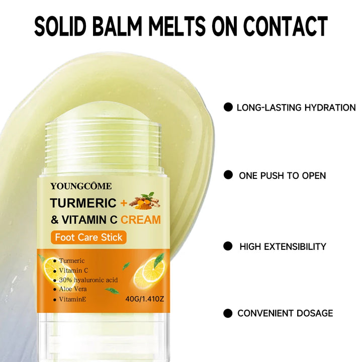 Foot Balm Professional Cracked Heel Repair Balm Stick Moisturizing Foot Balm, Rolls On, No Mess Like Foot Cream or Foot Lotion