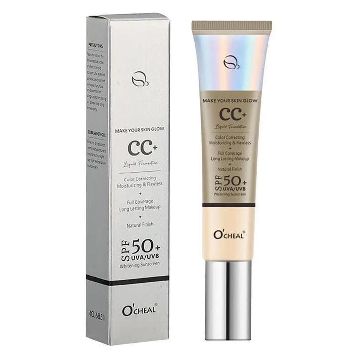 CC Cream Concealer Color Correcting Cream SPF 50 Sunscreen Full Coverage Foundation Lightweight Foundation Moisturizing