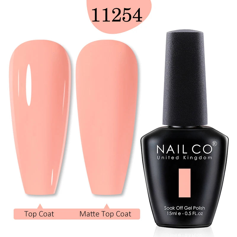 NAILCO Red Colors Series 15ML Nail Gel Polish Nail Supplies Semi Permanent For Nail Art Manicure Soak Off LED UV Hybrid Varnish