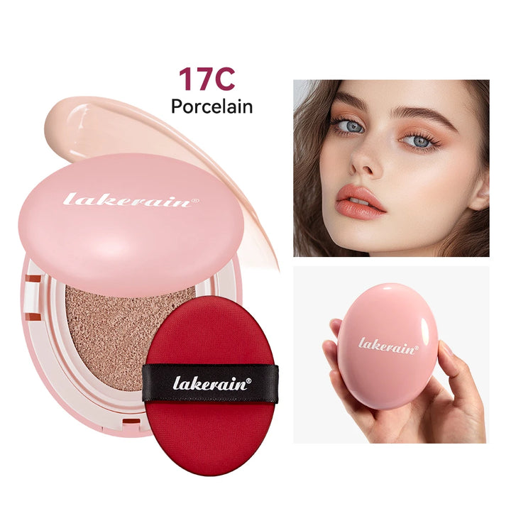 Semi-matte CC Cream Cushion Natural Concealer Whitening Long-lasting Creamy Texture Foundation Face Base Makeup Cosmetics