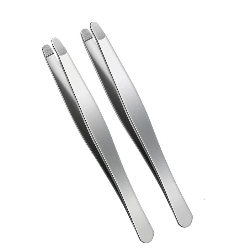 Heavy-Duty Stainless Steel Professional Eyebrow & Facial Hair Tweezers with Sharp Tips - Compatible for Eyebrows, Beards  Gift
