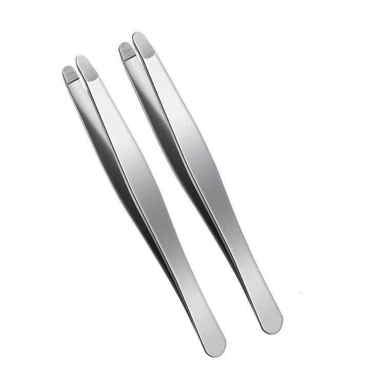 Heavy-Duty Stainless Steel Professional Eyebrow & Facial Hair Tweezers with Sharp Tips - Compatible for Eyebrows, Beards  Gift