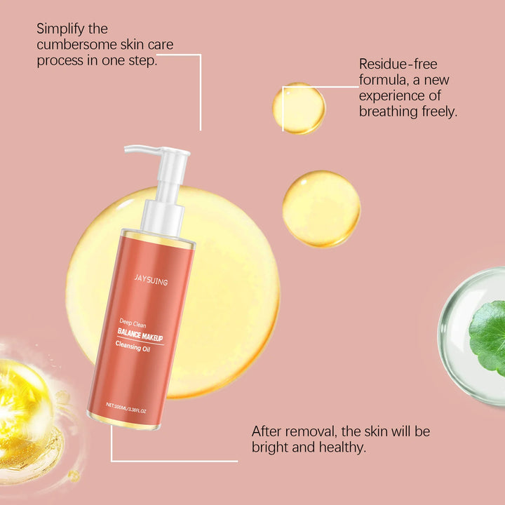 Deep Cleansing Oil Makeup Remover Oil Control Lip Eye Pore Gentle Cleansing Exfoliating Moisturizing Refreshing Facial Cleanser