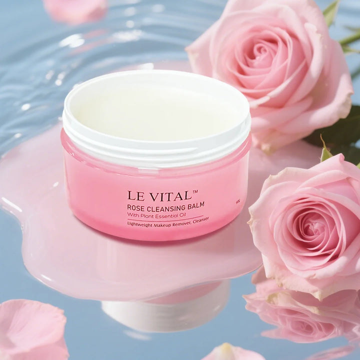 Makeup Remover Cream Citrus And Rose Essence Deep Cleaning Hydrating Makeup Remover Coconut Oil Infused Facial Cleanser 3.17oz