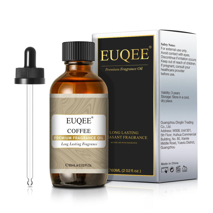 EUQEE 60ml Men's Fragrance Oils with Glass Dropper Leather Dragons Blood Forest Pine Chocolate Aroma Oils For Car Diffusion