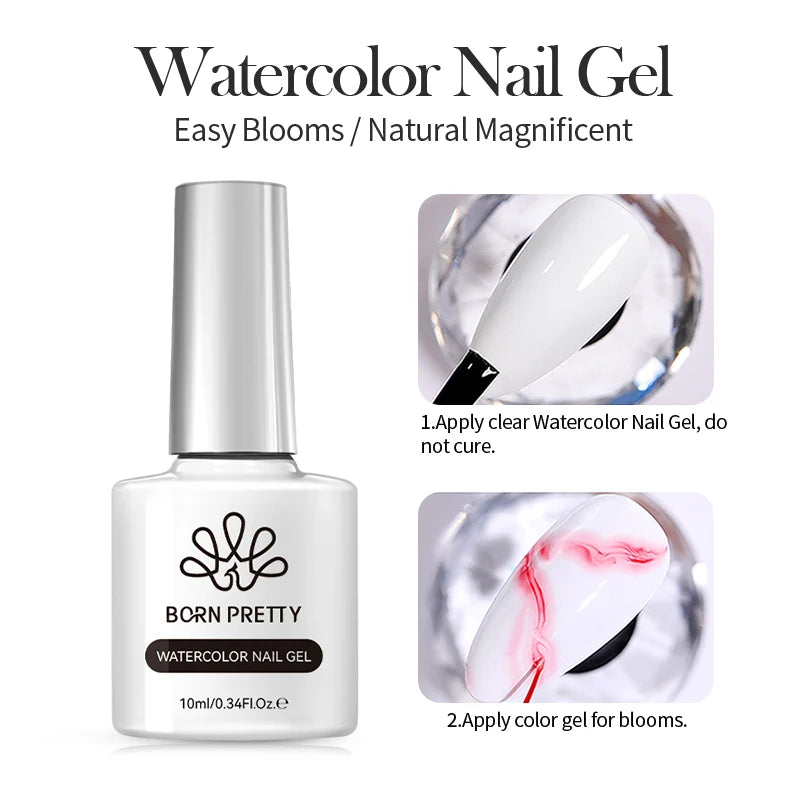 BORN PRETTY Sparkling Glass Bead Cat Magnetic Gel Nail Polish Flash White Spar Red Color Semi Permanent Soak Off UV Gel Varnish