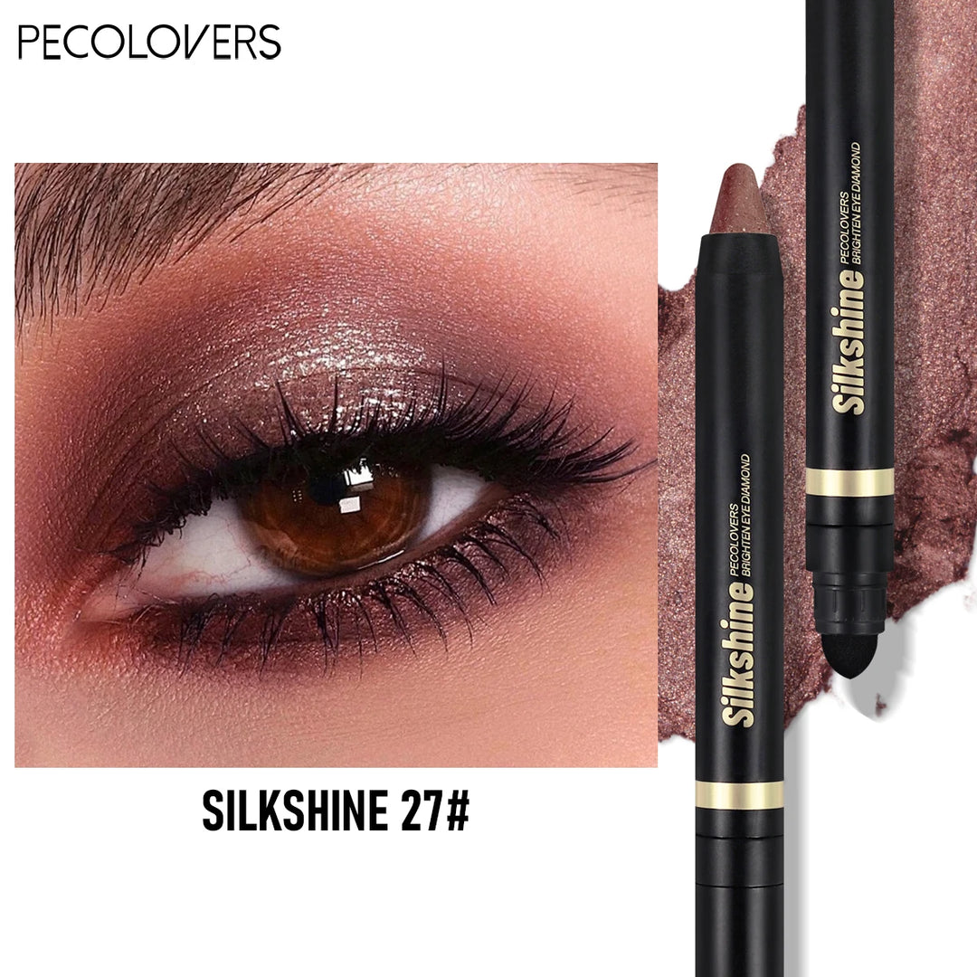 Double-head Eyeshadow Stick,Waterproof,Smudge-Proof Eyeliner, Multi-Color Shimmer Palette,Easy Application for Eyes Contouring