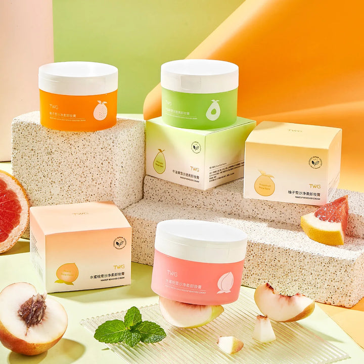 Peach/grapefruit/avocado multi-functional makeup remover for eyes and lips