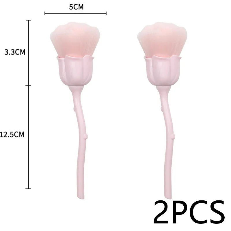 Rose-shaped Soft Brush For Manicure Nail Art Dust Brush Nail Dust Brush Gel Polish Dust Cleaning Nail Brushes Tool Nail Supplies