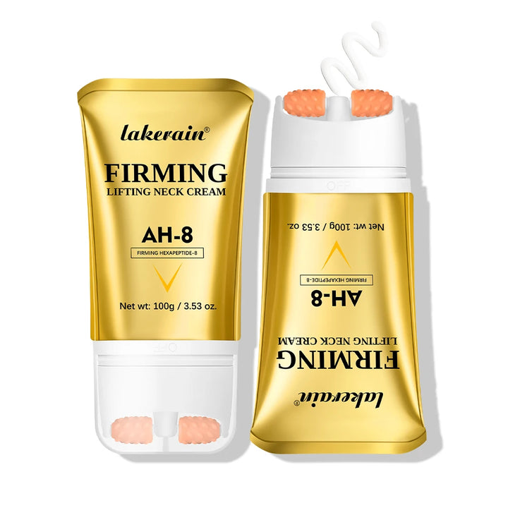 AH-8 Firming Lifting Neck Cream Deep Moisturizing Firms Neck Loose Skin Roller Design Smooth Fine Lines Wrinkles Neck Cream