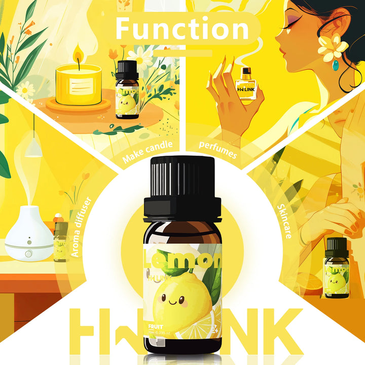 10ml Lemon Essential Oils Perfumes Women Fragrance Oils For Aromatherapy Diffusers Home Yoga Skin Care Diy Candle And Soap