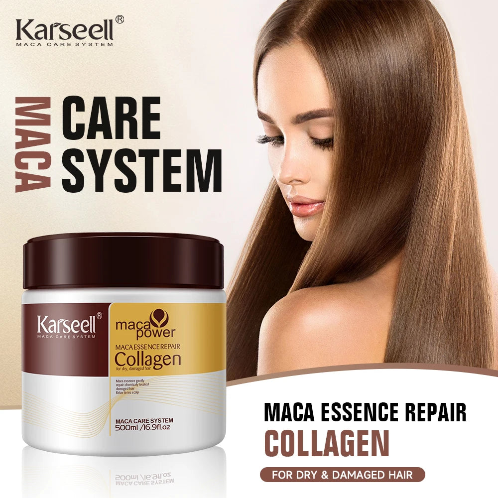 Karseell 500ml Collagen Hair Treatment Deep Repair Conditioning Argan Oil  Hair Mask Essence for Dry Damaged Hair All Hair Type