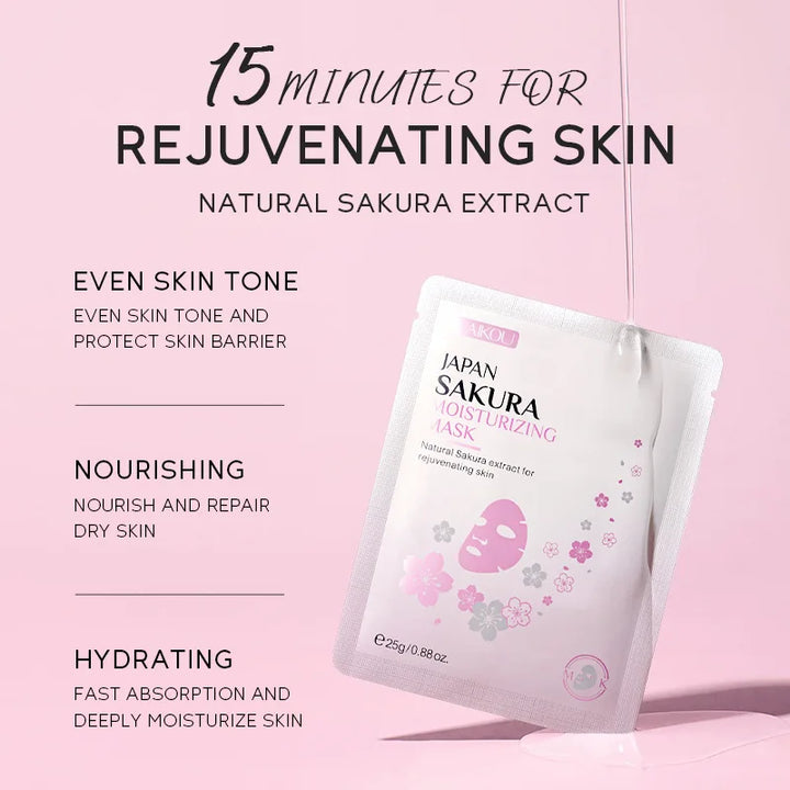 10pcs LAIKOU Sakura Face Mask skincare Moisturizing Anti-Aging Nourishing Facial Masks Sheet Mask Face Skin Care Products