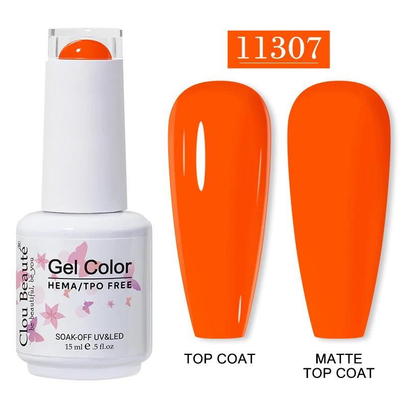 Clou Beaute 15ml HEMA TPO FREE Gel Nail Polish Vernis Semi Permanent UV Nail Art Varnish Lakiery Hybrydowe Manicure Gel Polish