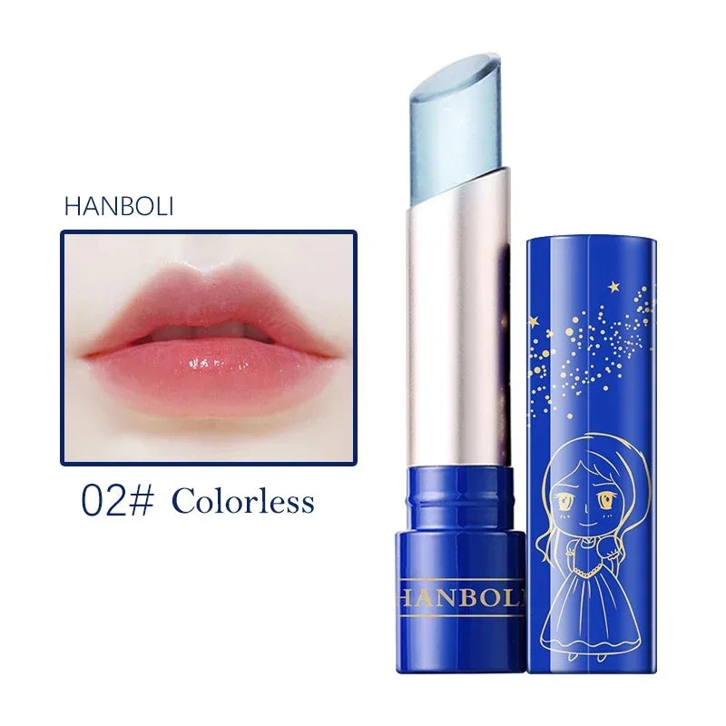 Princess Crystal Temperature Change Moisturizing Lipstick Star Brilliant Jelly Shinny Lip Balm Long-lasting Lip Oil Care Makeup