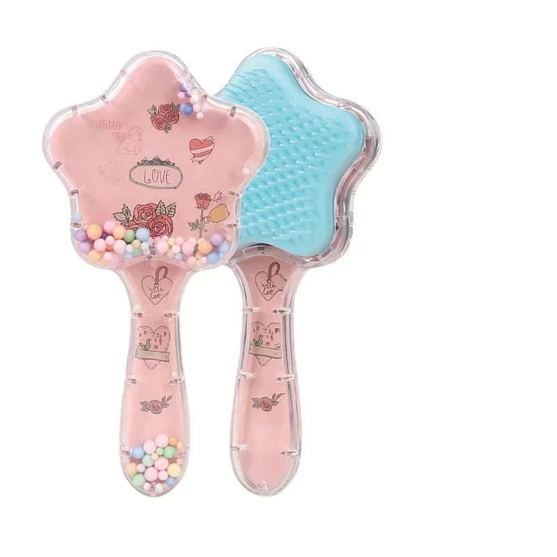 New Kids Star Magic Combs Anti-static Massage Unicorn Hair Brushes Tangle Detangle Shower Massage Hair Brush Comb