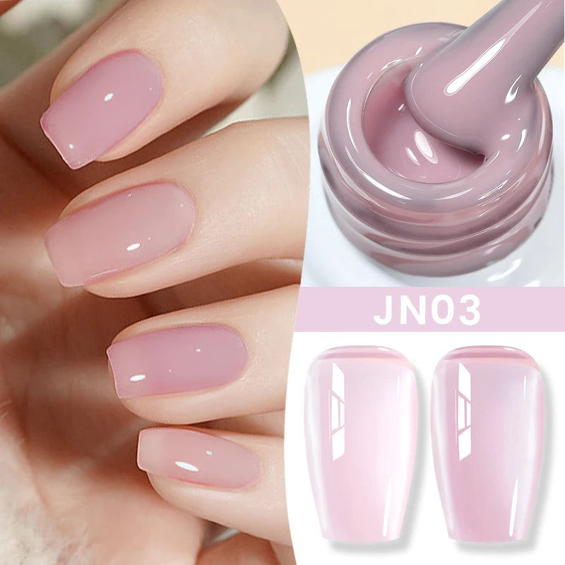 BORN PRETTY 10ml Jelly Nude Gel Nail Polish 50 Colors Semi Transparent Nail Art Nail Supplies Soak off UV LED Nails Gel Varnish